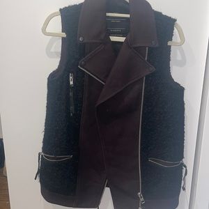 All saints shearling vest